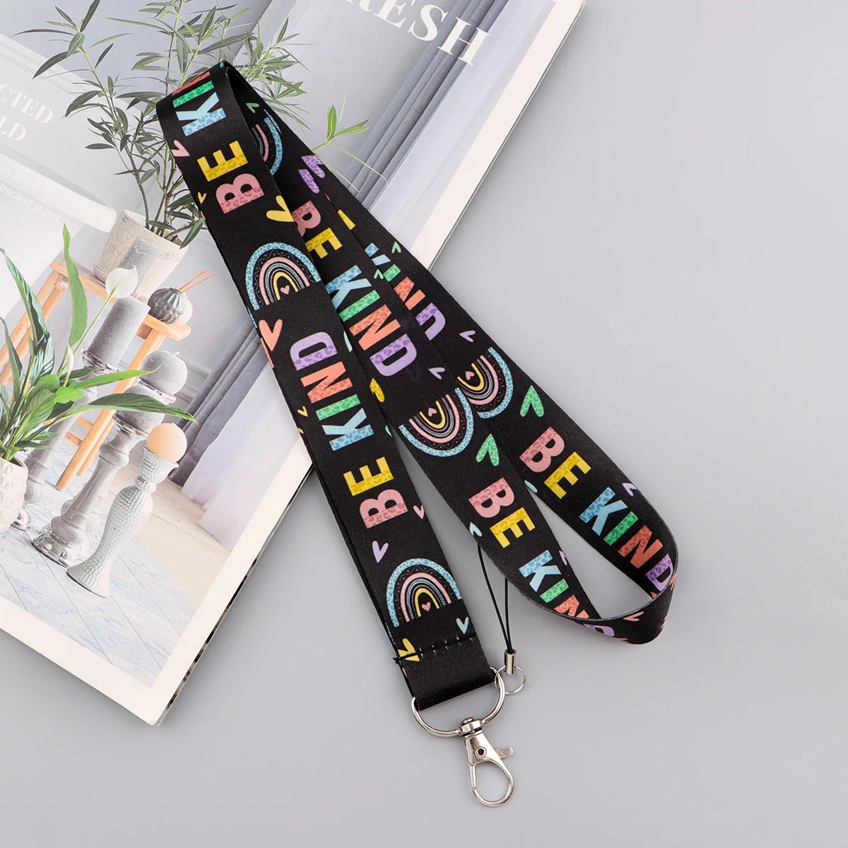 Regenboog ID Badge Houder Lanyards Cartoon Kat Deur Kaarthouder Hangend Touw Nekkoord Sleutelhanger Visitekaartje Cadeau