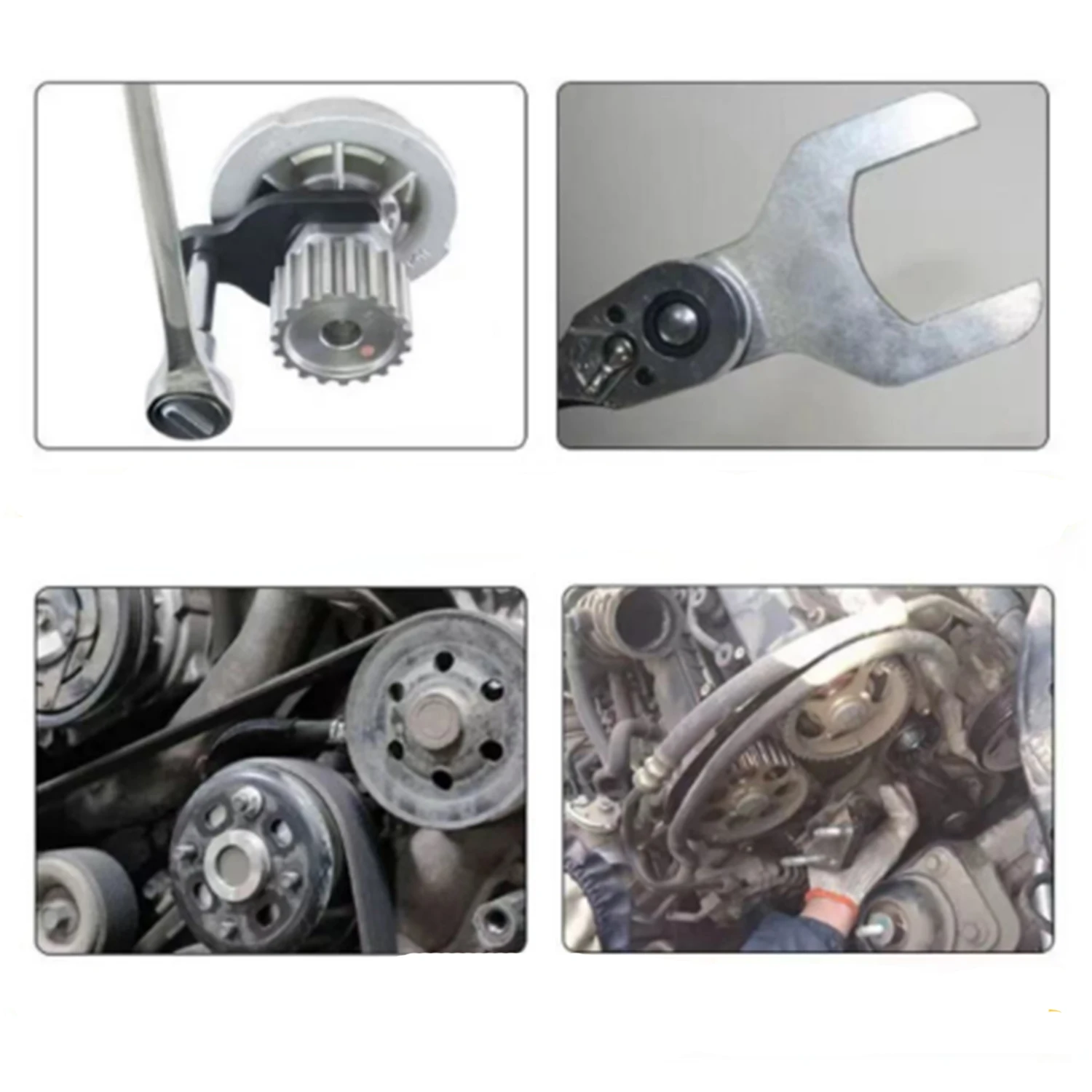 41/46mmWater Pump Wrench Car Timing Belt Tensioner WrenchRemovalToolCarTiming Pump Wheel Adjustment Wrench