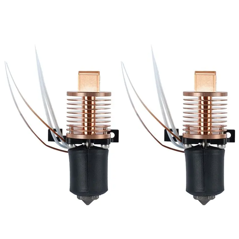 

A29F-2Pc For Bambu Lab P1P Upgraded Hotend Quick Replacement Nozzle Circular Copper Material Radiator For Bambu Lab P1 Hotend