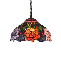 12inch 30cm Rural Restaurant Bar Coffee Shop Decorative Tiffany Lampe Luxury Nostalgia Stained Glass Lampshade Pendent Light