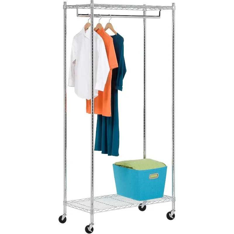 Heavy Duty Rolling Garment Rack,Chrome 225 lbs