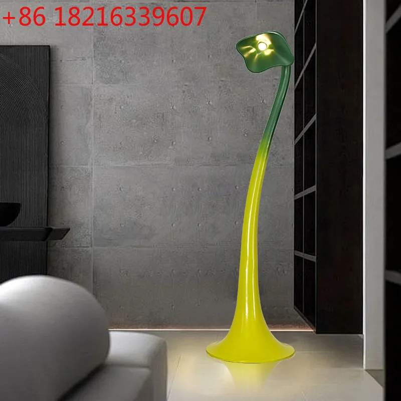 

Simple creative floor lamp exhibition hall living room study bedroom flower beautiful Chen fiberglass floor