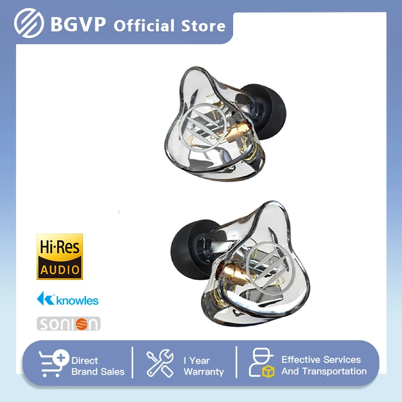 Наушники BGVP DM7 6BA Knowles Sonion Drive Unit HiFi, монитор высокого разрешения, настраиваемый IEM со съемными кабелями MMCX, басы