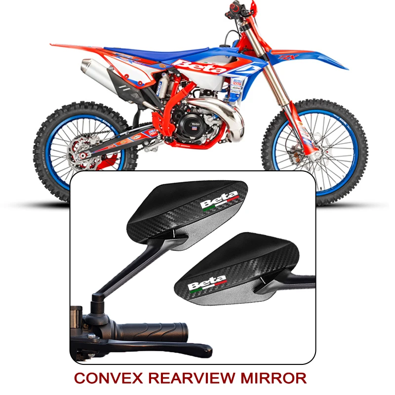Espejo retrovisor Universal a prueba de golpes para motocicleta, convexo, antideslumbrante, para Beta Evo 250 Junior Senior RR 125 480 2T SM 4T Enduro