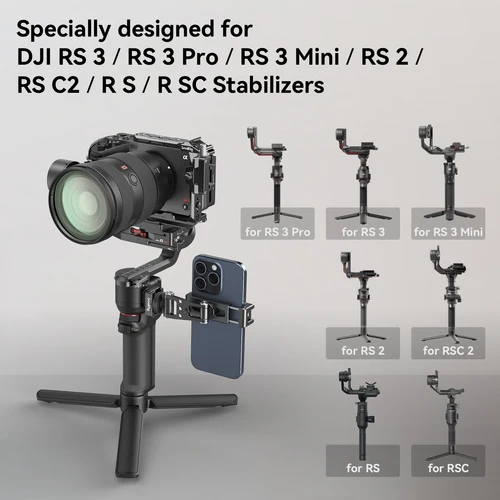Imagen 2 del producto Soporte de teléfono SmallRig para estabilizadores DJI, adaptador de montaje de teléfono de ajuste para DJI RS3/RS 3 Pro/RS 3 Mini/RS 4Pro/RS4/RS 4 Mini