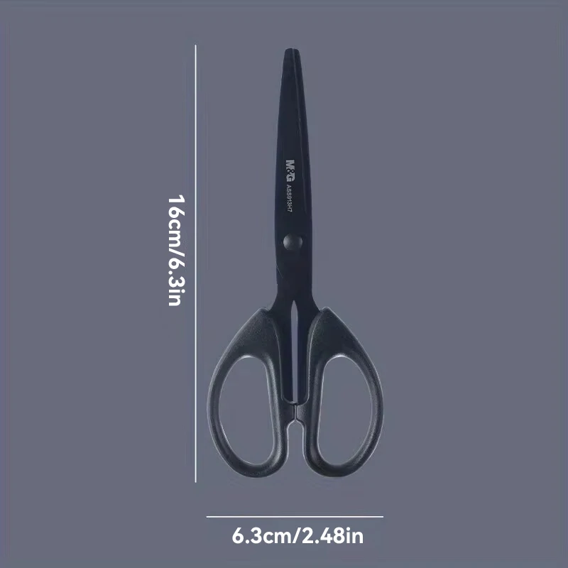 160 مللي متر مقص شفرة سوداء مقاومة للاهتراء شفرة فولاذية غير قابلة للصدأ ليس من السهل الغراء المنزلية دليل الحياة مقص دائم 2025