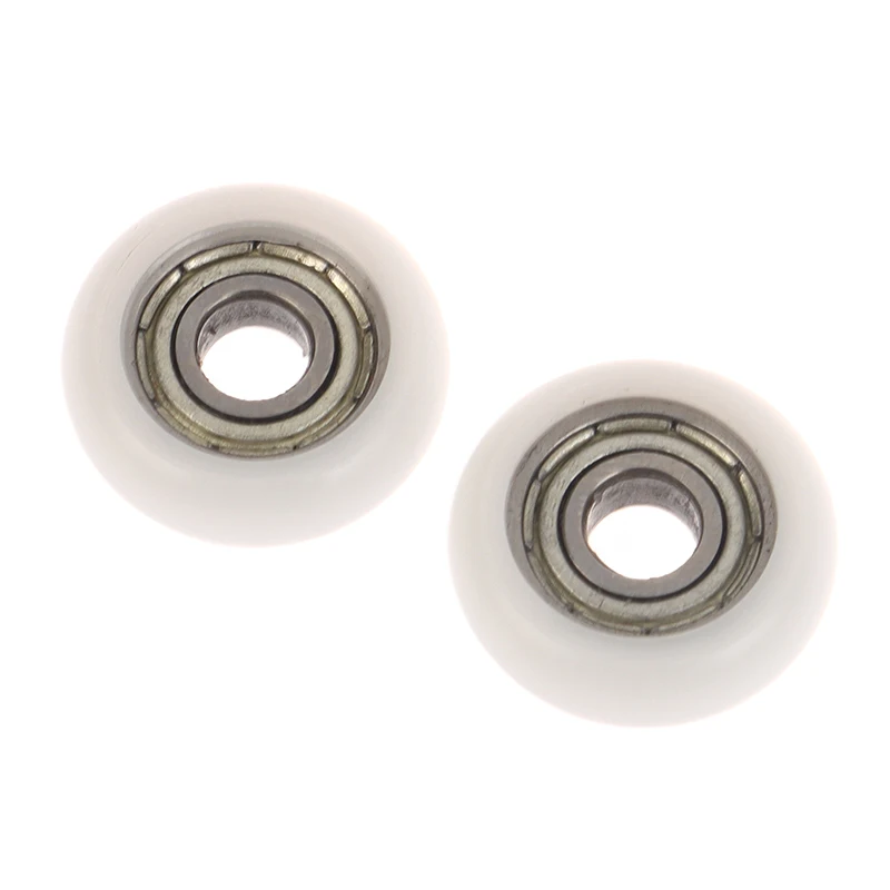 Two Pieces Of 695ZZ 5x18x6mm POM Nylon Round - Type Roller Wheels With POM - Wrapped 695ZZ Bearing, Plastic Wheels