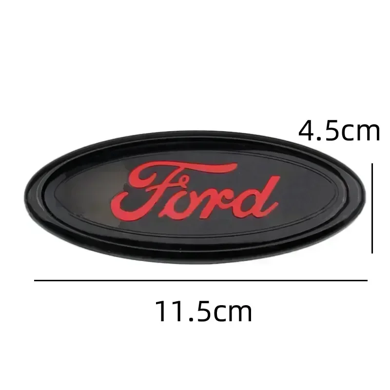 11.5x4.5cm Car Front Rear Trunk Emblem Cover Sticker for Ford Focus Mondeo Edge Ecosport Ranger Fiesta Fusion Kuga Accessories