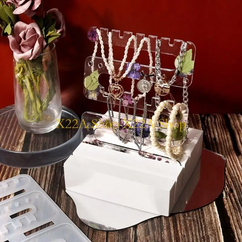 

Уникальный органайзер для ювелирных изделий DIY силиконовая форма стойка для ювелирных изделий смола литейные формы дисплей