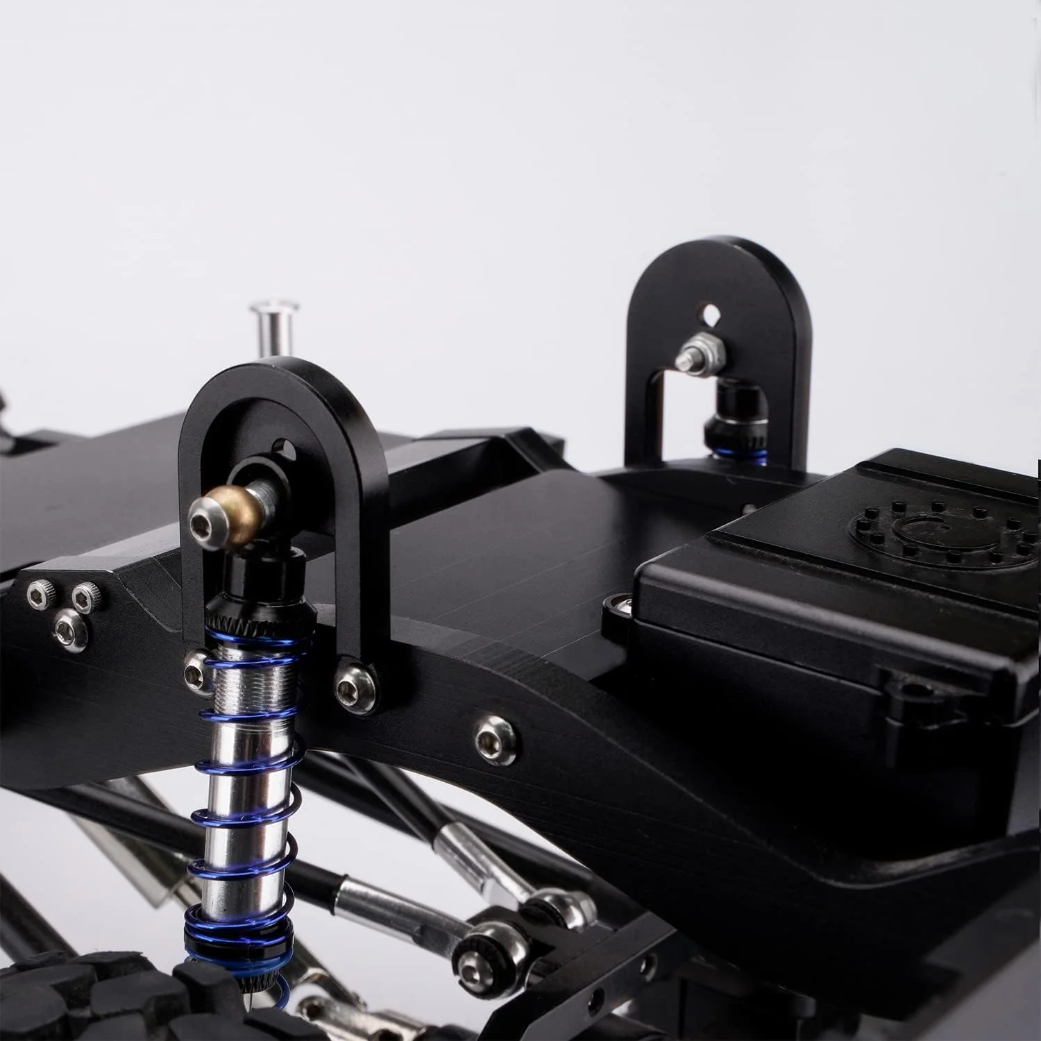 TCRC 2pcs Aluminum Front/Rear Shock Tower Hoops Bracket Mount for 1/10 RC CAR RC4WD Gelande II Chassis (Rear Shock Hoops