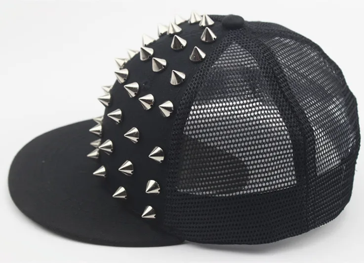 Nieten-Flachmütze für Männer und Frauen, Punkrock, Hip-Hop-Bolzen-Baseballmützen, männlich, weiblich, Jugend, Teenager, Jungen, Mädchen – Detail 9