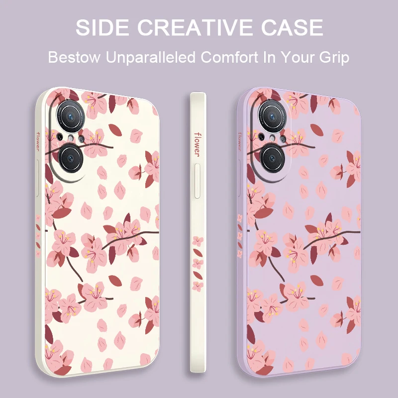 حافظة لهاتف هواوي نوفا 9 6 SE 8i 7i 5T 4e 3i P40 Lite P30 Pro P20 Y7A Y7P Y7 Y9S Y9 Prime 2019 غطاء زهرة غير لامع من السيليكون #2