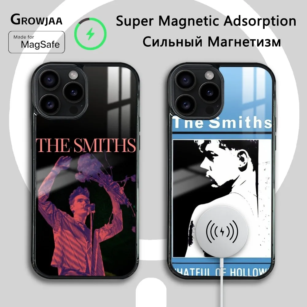 THE s-SMITHS Rock Band Phone Case For iPhone 16 15 14 13 12 11 Pro Max Plus Mini Magsafe Mirror Wireless Magnetic Cover