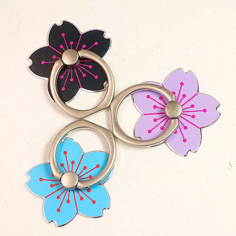 

Модный металлический держатель-кольцо для телефона из сплава с цветком вишни