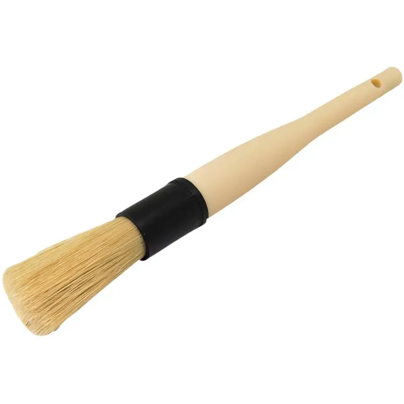 【CMO】Boars Hair Detailing Brush Gentle Scratch Free Cleaning For Wheel, Grilles,Emblems,And Interior Surfaces,Versatile Multi