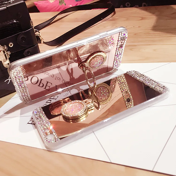 Luxury Diamond Case For Xiaomi Mi 13 Lite 12T Redmi Note 12 Pro 11S 11 Lite 10T Cover Rhinestone Glitter Soft TPU Mirror Shell