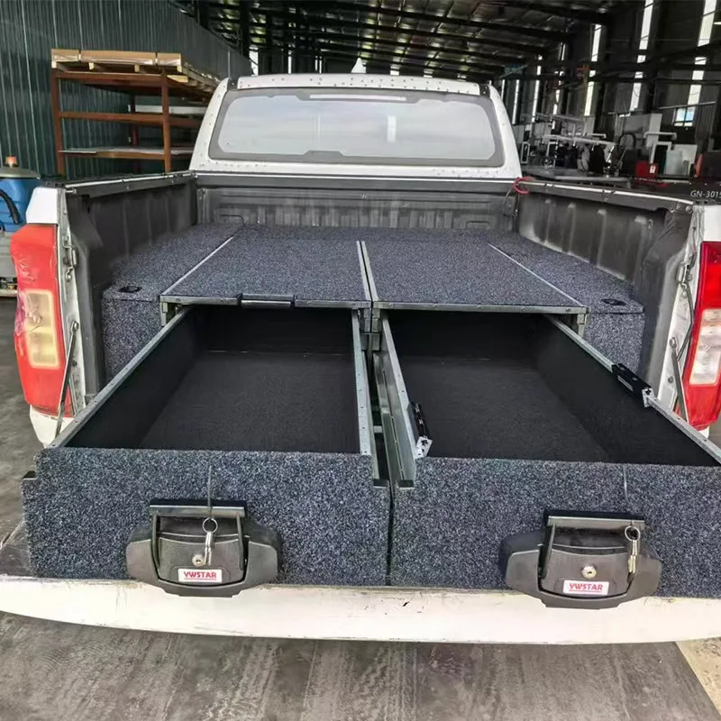 Aluminum Truck Bed Storage Box for Toyota Tacoma 5ft Bed Lockable Slide-Out