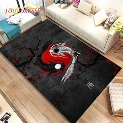 Chinese Tai Chi Bagua Yin Yang Area Rug,Carpet Rug for Home Living Room Children Bedroom Sofa Doormat Decor,Non-slip Floor Mat