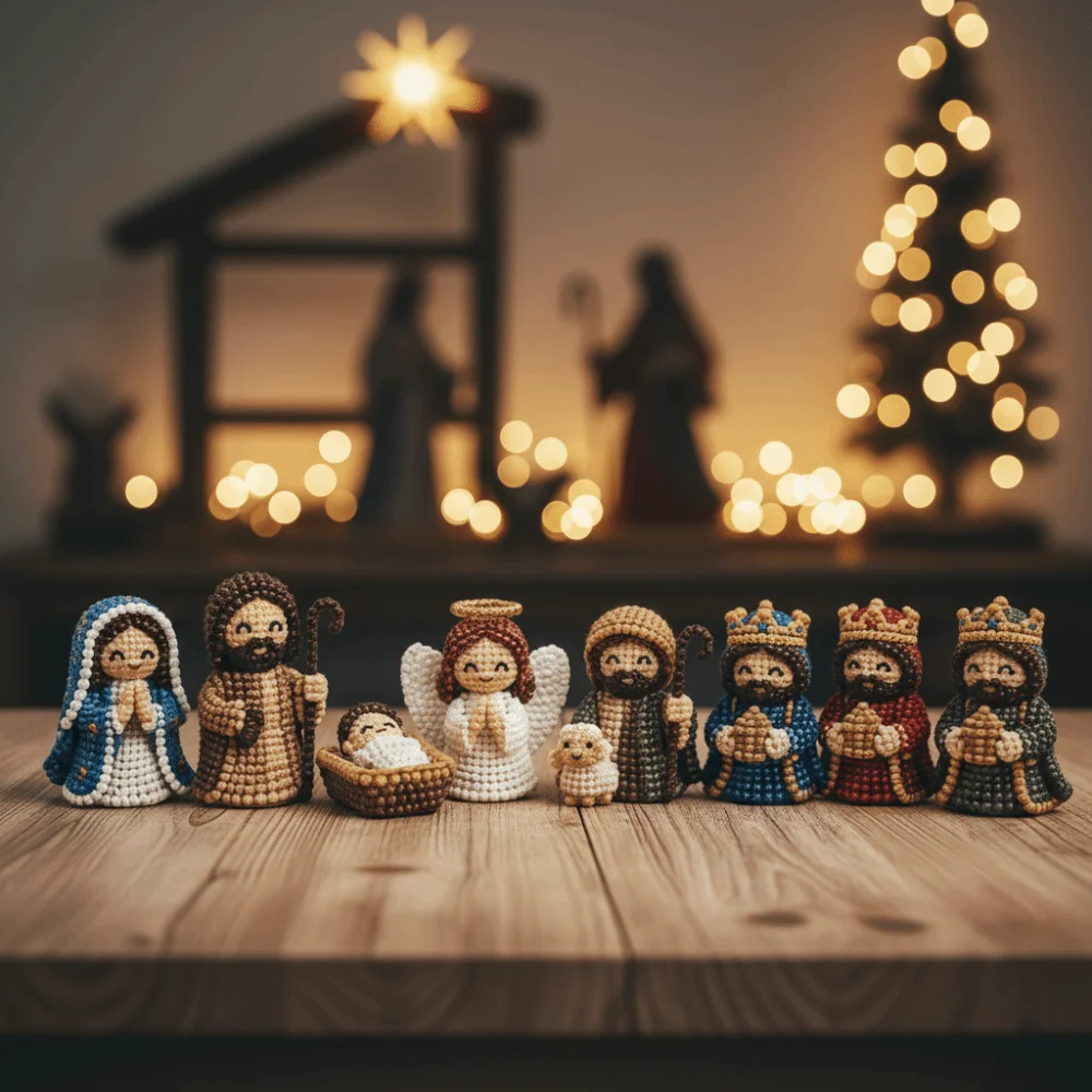 3D Nativity Scene Bead Craft DIY Kit Handmade with Guidance Beaded Nativity Collection Kit Mini Beginner-friendly