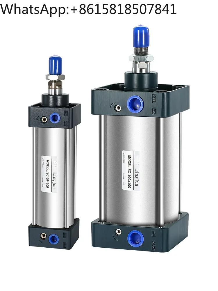 

Малый пневматический стандартный цилиндр высокой тяги SC, Yadeke 40/50/63/80X25X75X100X125*150