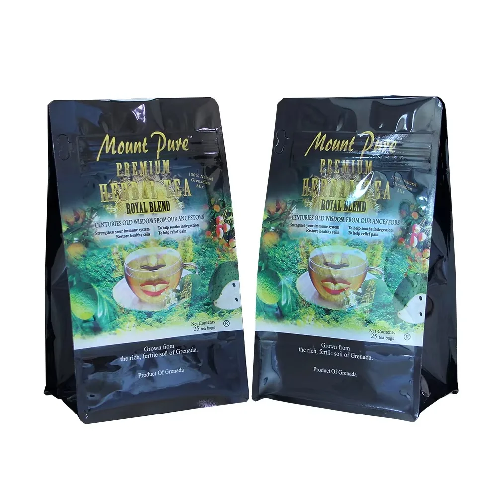 Custom Coffee Packaging Bag｜Black White Flat Bottom Coffee Bean Bag｜Custom Logo Printed Bag