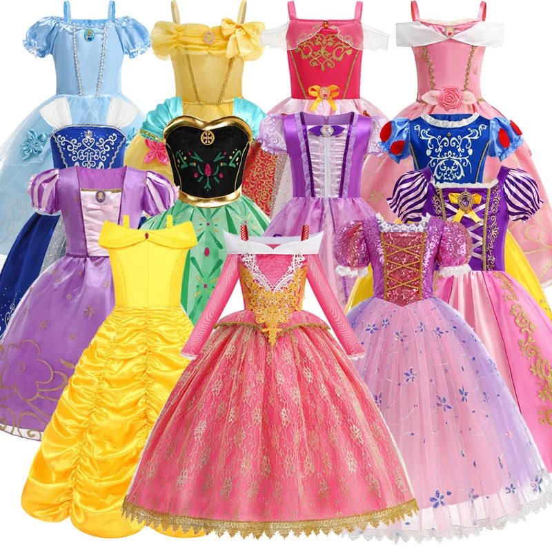 Prinzessinnen-Kostüm für Mädchen, Cosplay, Halloween, Karneval, Geburtstag, Kinderparty, Geschenk, Mädchenkostüm