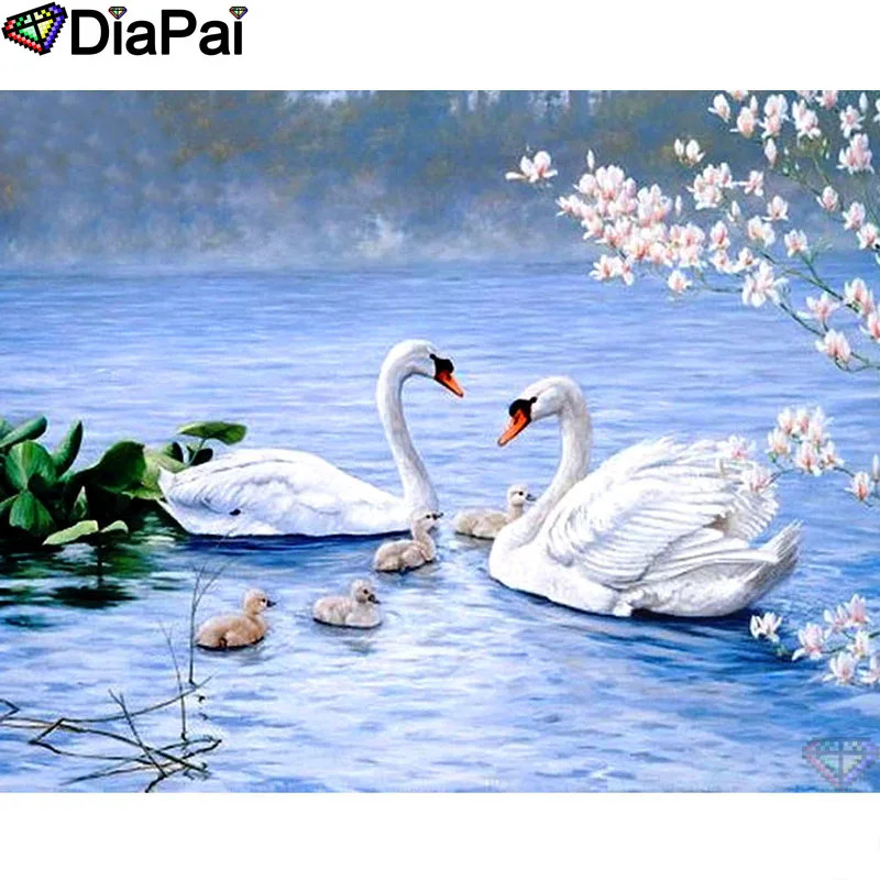 

DIAPAI Diamond Painting 5D DIY 100% Full Square/Round Drill "Goose flower" Diamond Embroidery Cross Stitch 3D Decor A24541