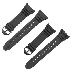 Silicone Watch Band Stainless Steel Pin Buckle Watchband for C-asio W-96H Sports Men Women Strap Bracelets