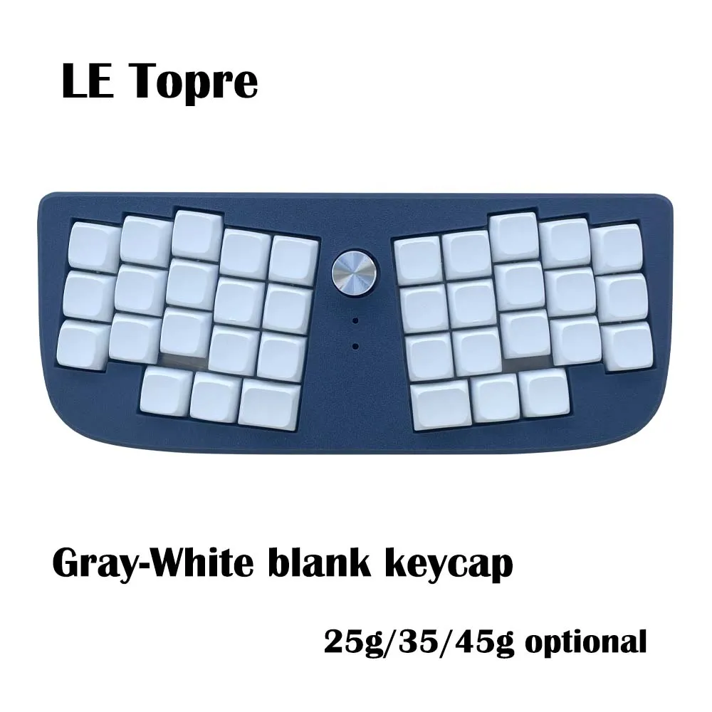 LE Chiffre Portable Split Layout 37 Key with Knob Dome Topre Switch Mini EC Capacitive Keyboard Wired VIAL Programmable
