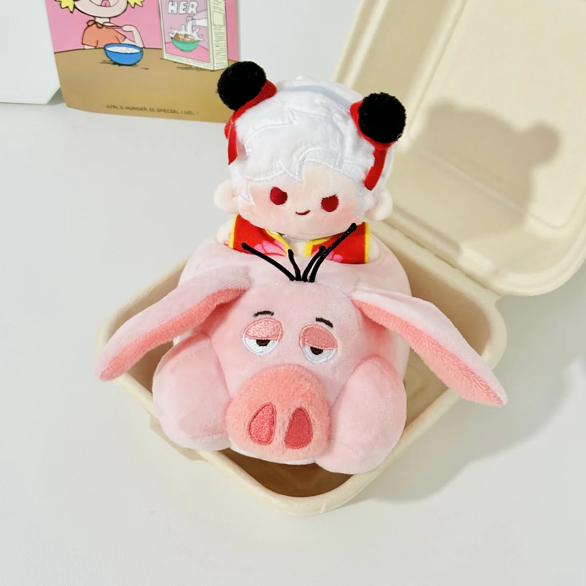 10 cm Labubu Poppenkleertjes Leuk Vliegend Varken Mount Ne zha2 Set Labubu V1 V2 Idool Poppenkleertjes Accessoires Speelgoed voor Fans Kinderen Geschenken