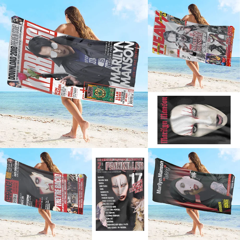 M-Marilyn M-Manson Towel Bathroom Soft Sauna Large Beach Towel Modern Fitness Towel Hotel Quick Drying Pure cotton