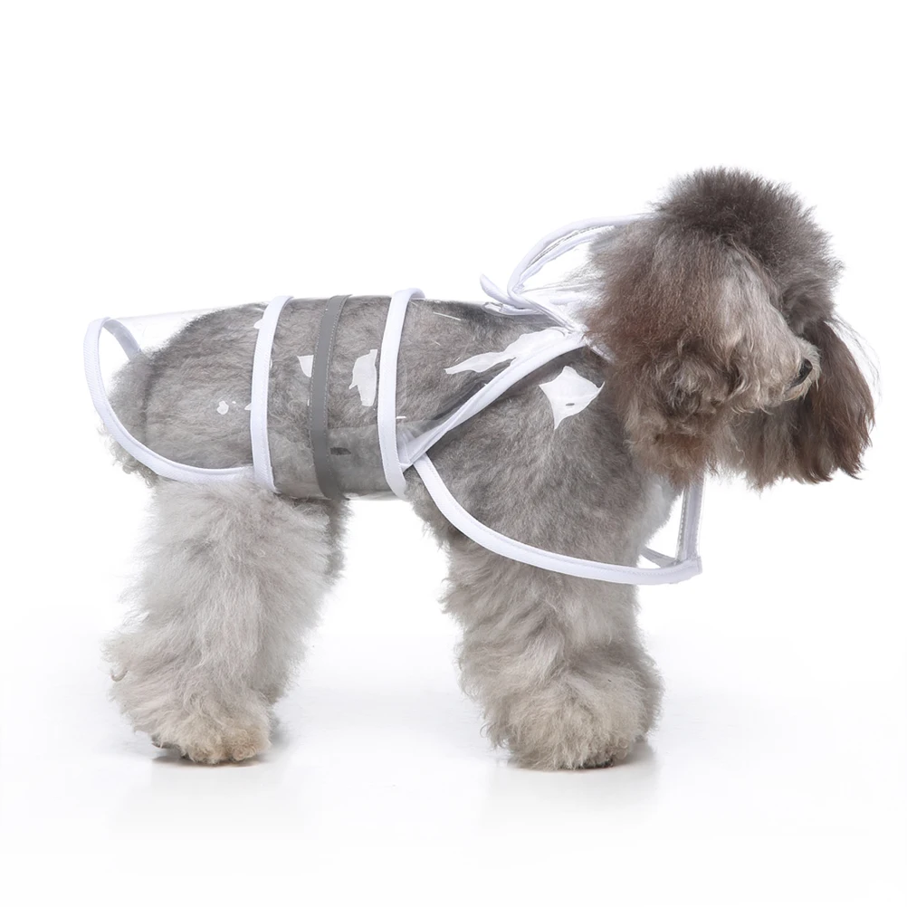 

Large Dog Raincoat Waterproof Coats with Reflective Stripes Jackets Puppy Pet
