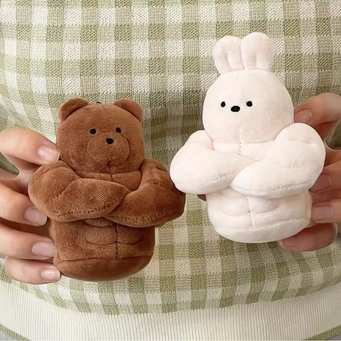Cute Muscle Bear Keychain Funny Abs Bear Bag Pendant for Backpack Purse Car Keys Gym Couple Friend Fitness Birthday Gift view 5
