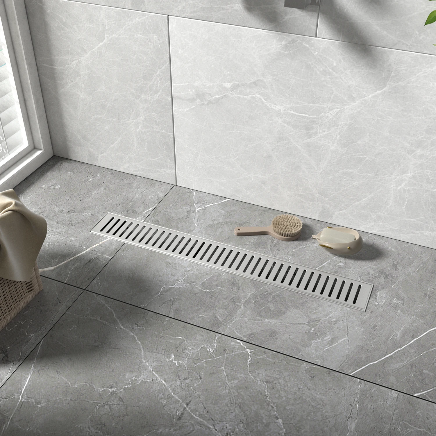 

European Market Favorite CE Certified Anti-Odor Long Shower Drain Floor Drain Stainless Steel with High Quality