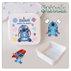 Disney Stitch Student Lunch Box Cute Cartoon Airtight Storage Box Refrigerator Crisper Office White-collar Portable Lunch Box