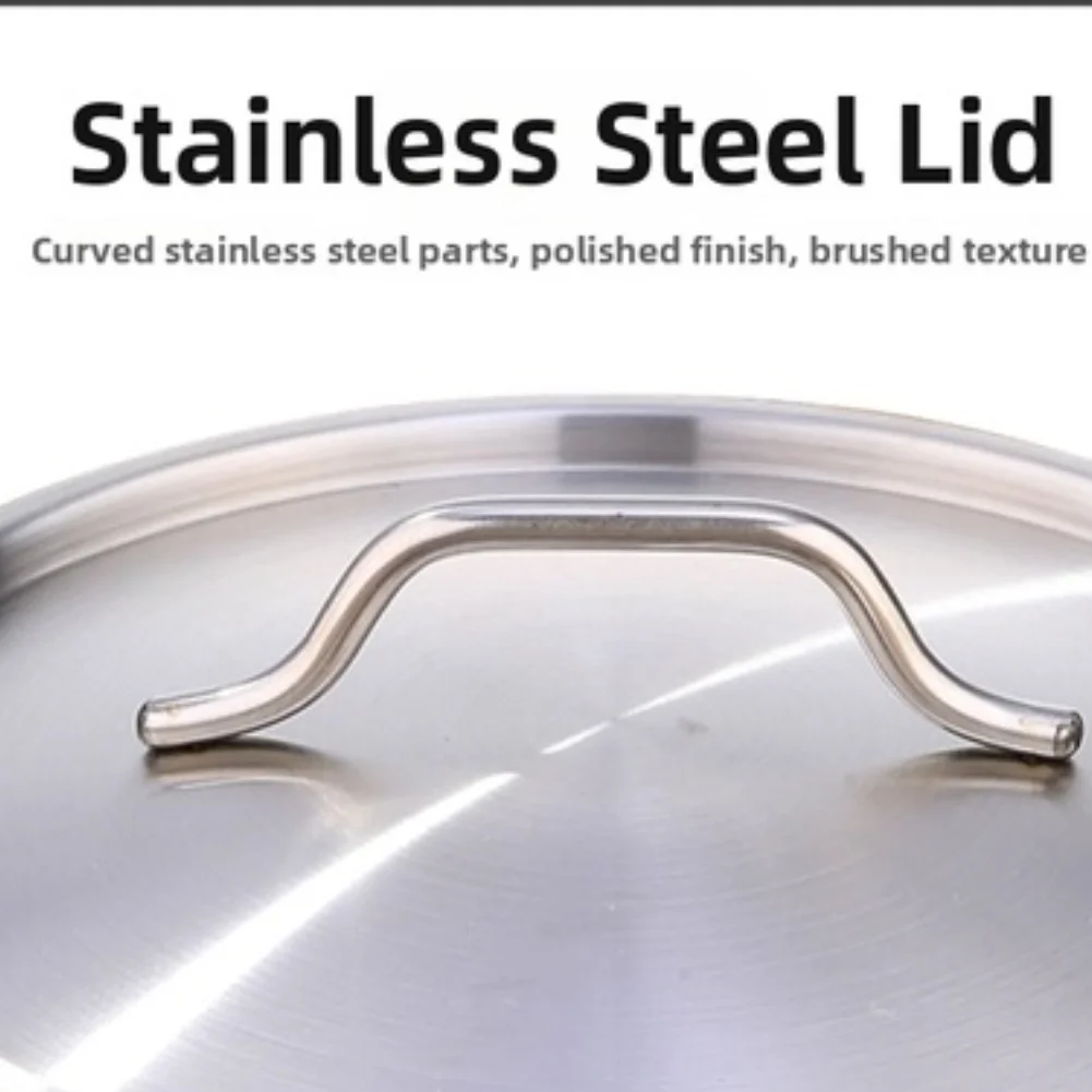 Thickened Composite Bottom Silver Stainless Steel Soup Pot Premium Stainless Steel High-temperature Resistance