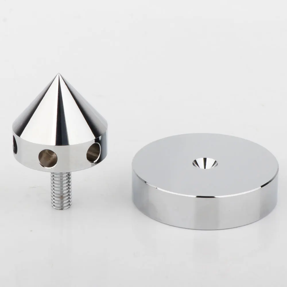 SP0045แอมป์ลำโพงวิทยุไฮไฟฐานโคนเท้าดูดซับแรงกระแทกสำหรับแยกตะปูแผ่นสแตนเลสสตีล