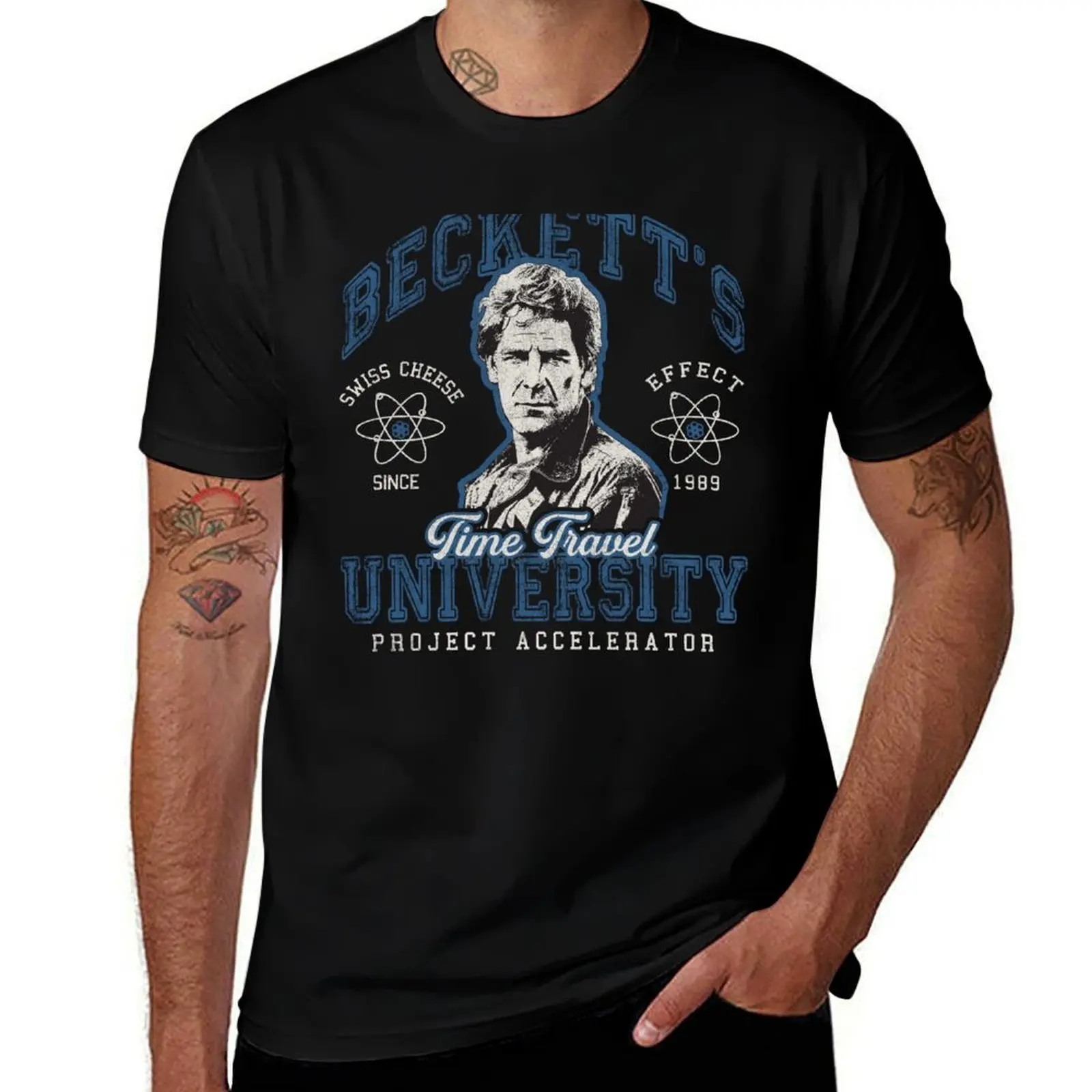 Beckett's Time Travel University T-Shirt t shirts designer man t shirts for men casual man t shirts graphic T-shirt