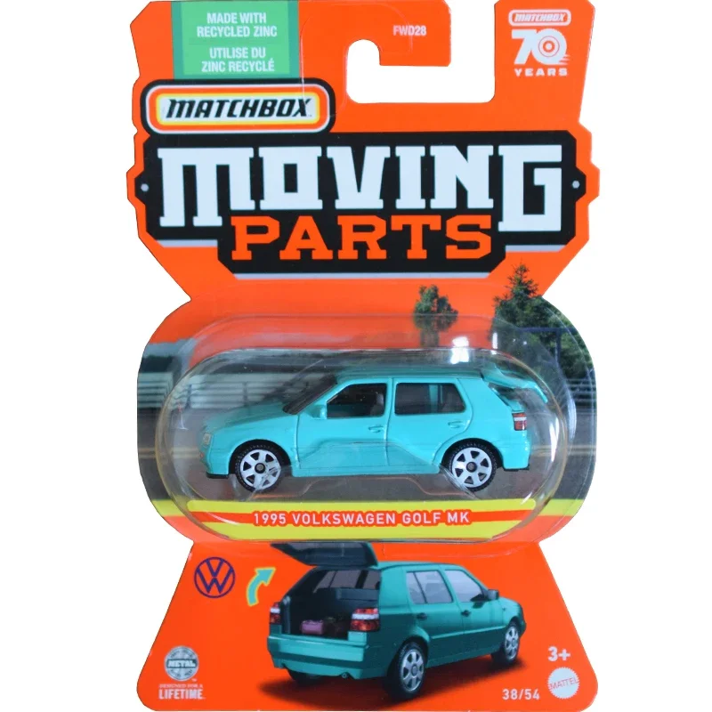 Original Mattel Matchbox Car Moving Parts Kids Toy for Boy 1/64 Diecast Vehicle 70 Years Ford Mustang Volkswagen Toyota MR2 Gift