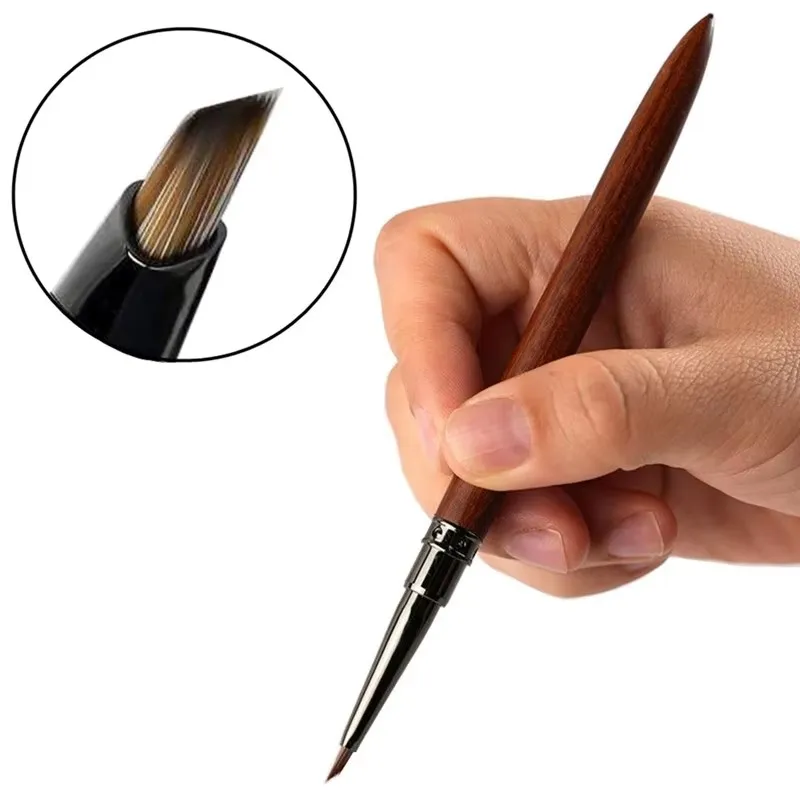 8Style Triangular Petal Nail Brush Acrylic Nail Art Liner Brush Stripes Grid Flower Painting Drawing PenManicure Tools