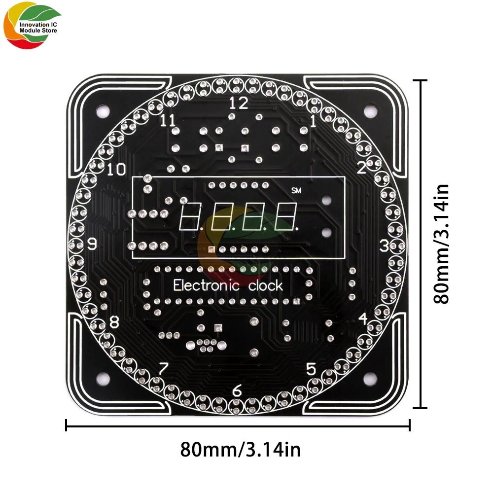 Imagem -03 - Digital Faça Você Mesmo Eletrônico Relógio Kit Controle de Luz Rotação Temperatura Led Tempo Display Conjunto de Ferramentas para a Prática de Solda