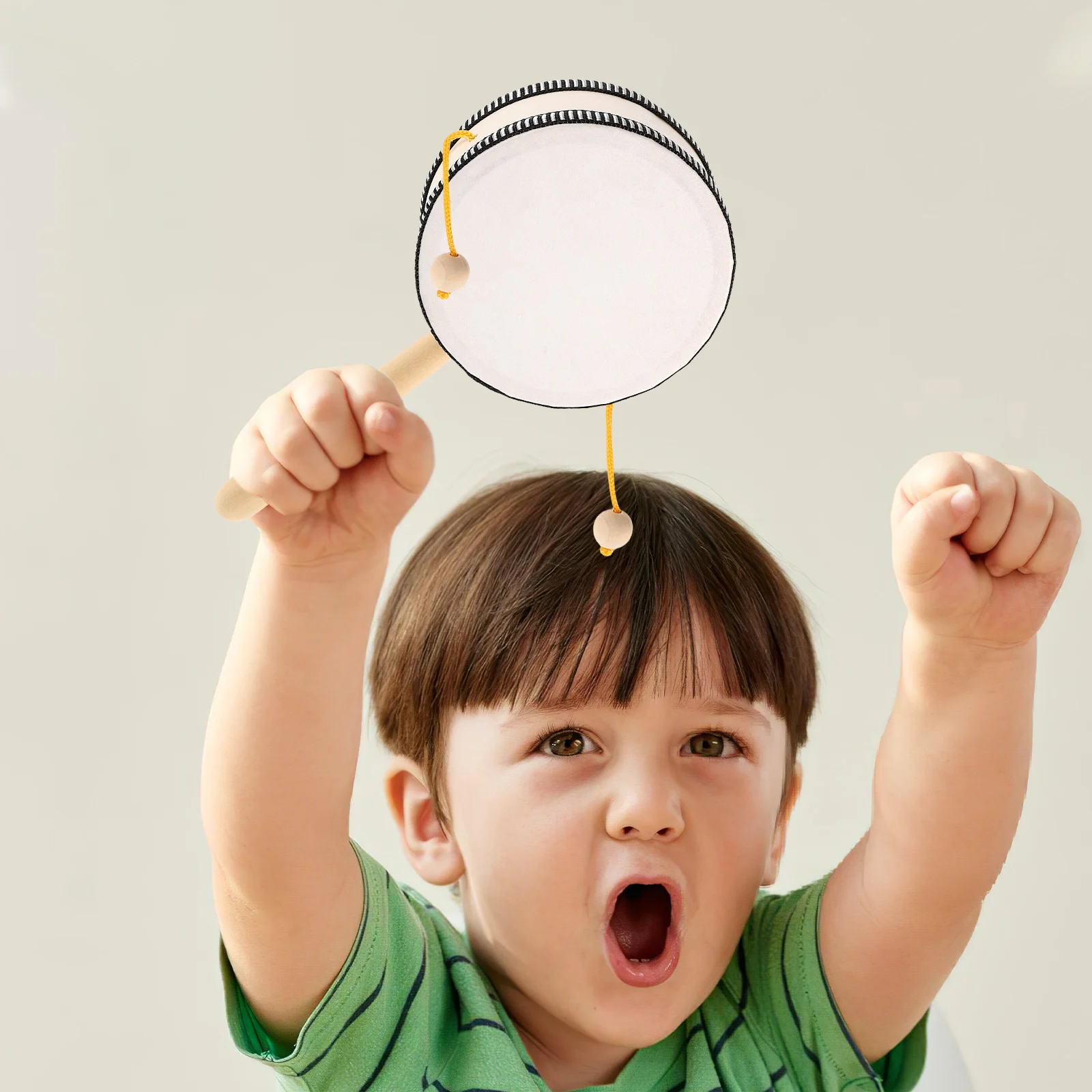 

Wave Drum for Children Handheld Rattle Musical Instrument Traditional Chinese Percussion Kids Spinning Drum Rhythm Shaker