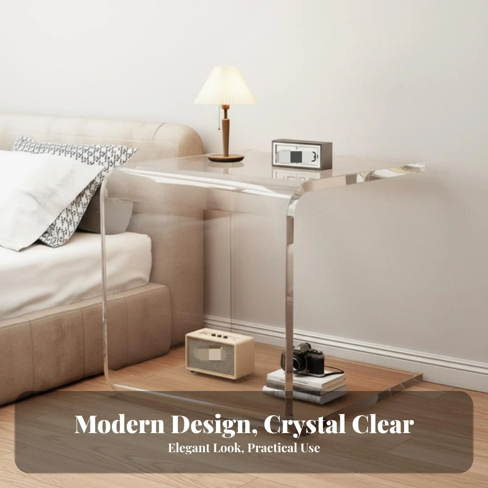 

Прикроватная тумбочка-водопад с минималистичным дизайном, эффектом парения, экономия пространства для домовладельцев, студентов, гостиных, домашних офисов