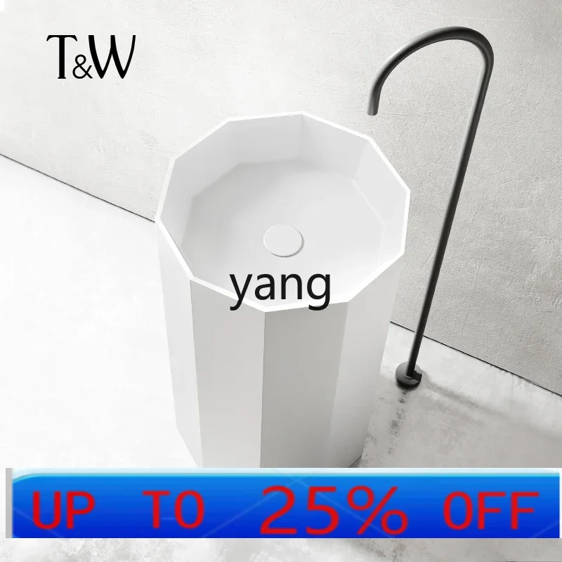 

LTT artificial stone polymer column basin wash basin bathroom balcony floor integrated