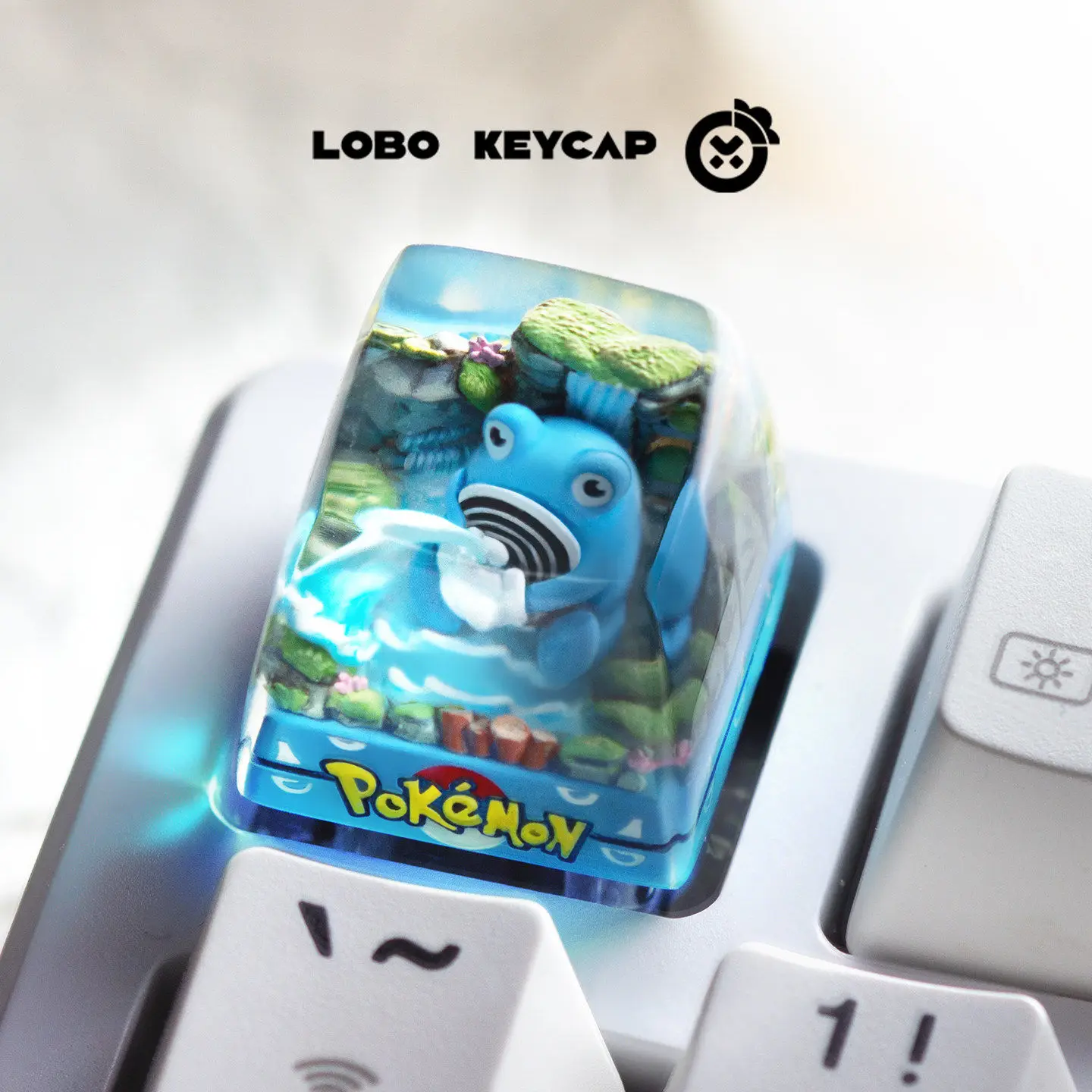 Pokemon Pikachu Transparente Esc-Tastenkappe Tastaturzubehör Anime Niedliche Harz-Schrumpfkleber Handgefertigte Tastenkappen Anime-Fans Geschenk
