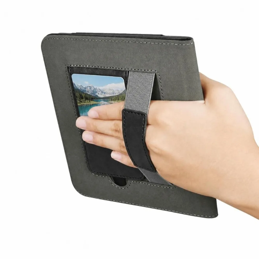Stand Function E-Reader Case Hand Strap Magnetic Closure Protective Cover Auto Sleep/Wake Precise Fit for Kobo Clara Color/2E/BW