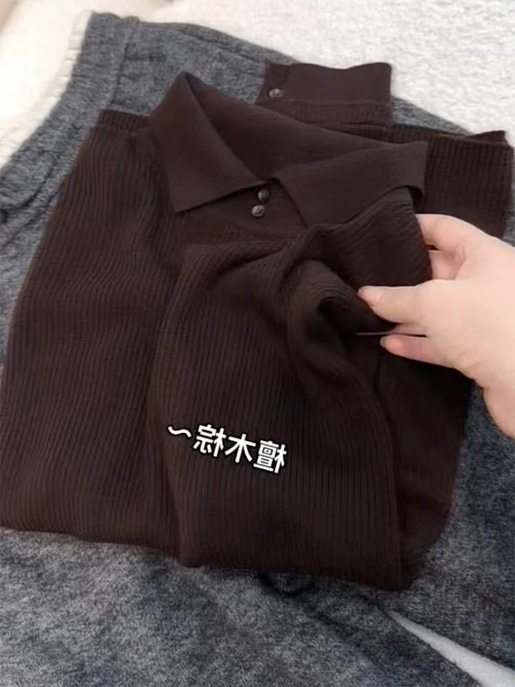 

Korean Sle Ne Knitted Sweater Slimming Simple Faionable Large Size Autumn Winter New Arrival Versatile Warmth Heating