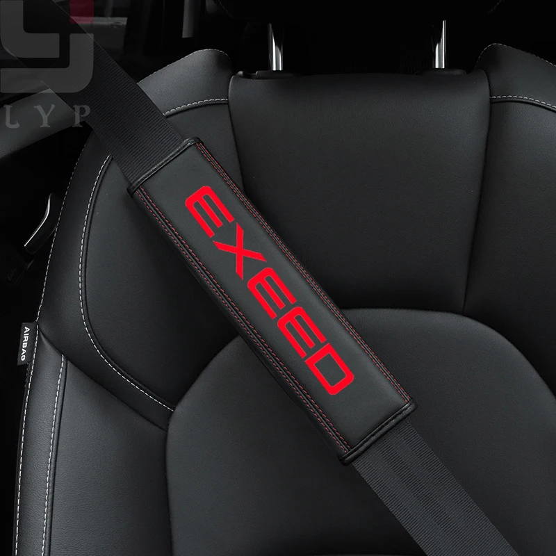 

for Chery Exeed RX TX txl RX lx VX 1pc Cowhide Car Interior Seat Belt Protector Cover Auto Accessories