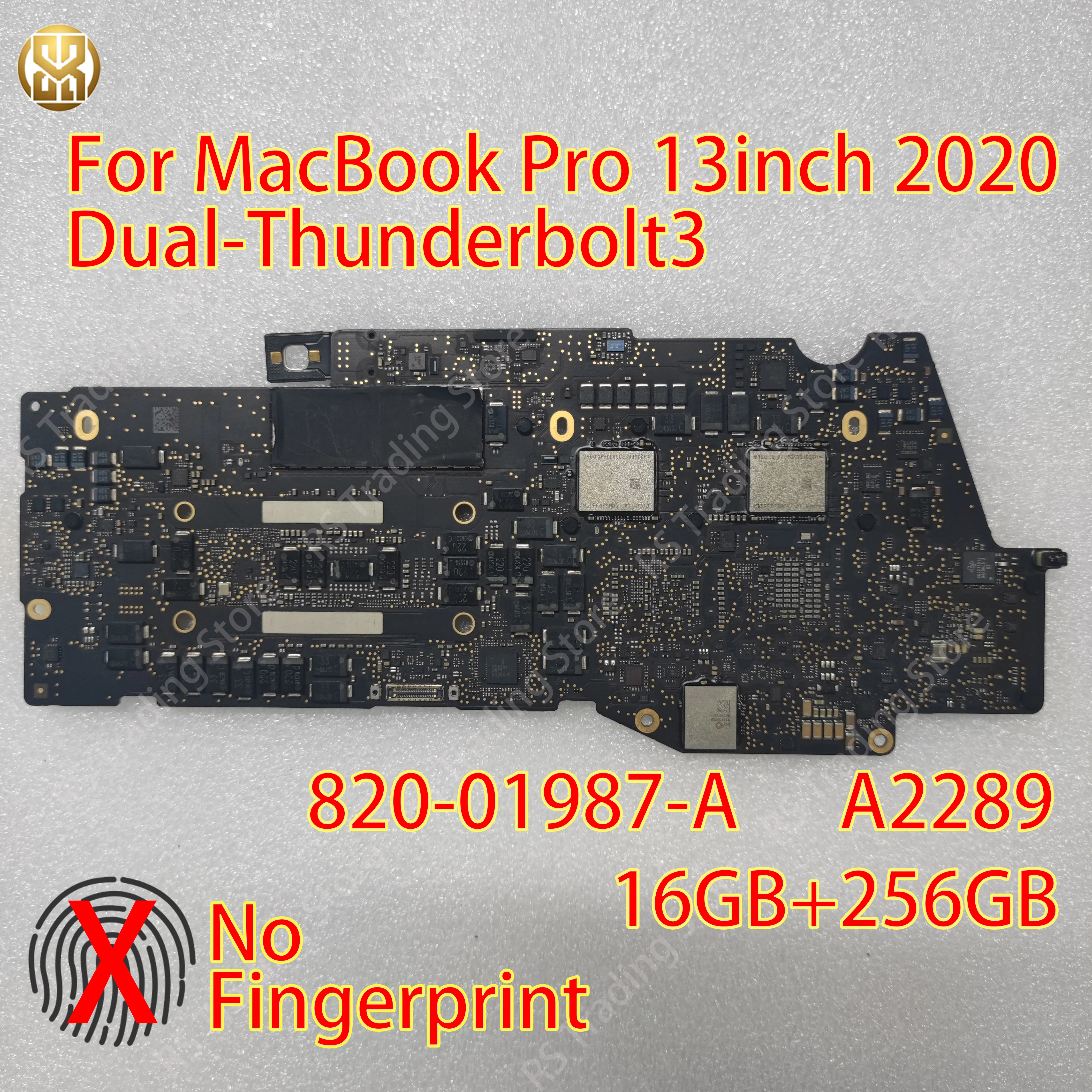 820-01987-A Laptop Motherboard For A2289 EMC3359 MacBook Pro 13inch 2020 Dual-Thunderbolt3 16GB+256GB Logic Board Mainboard