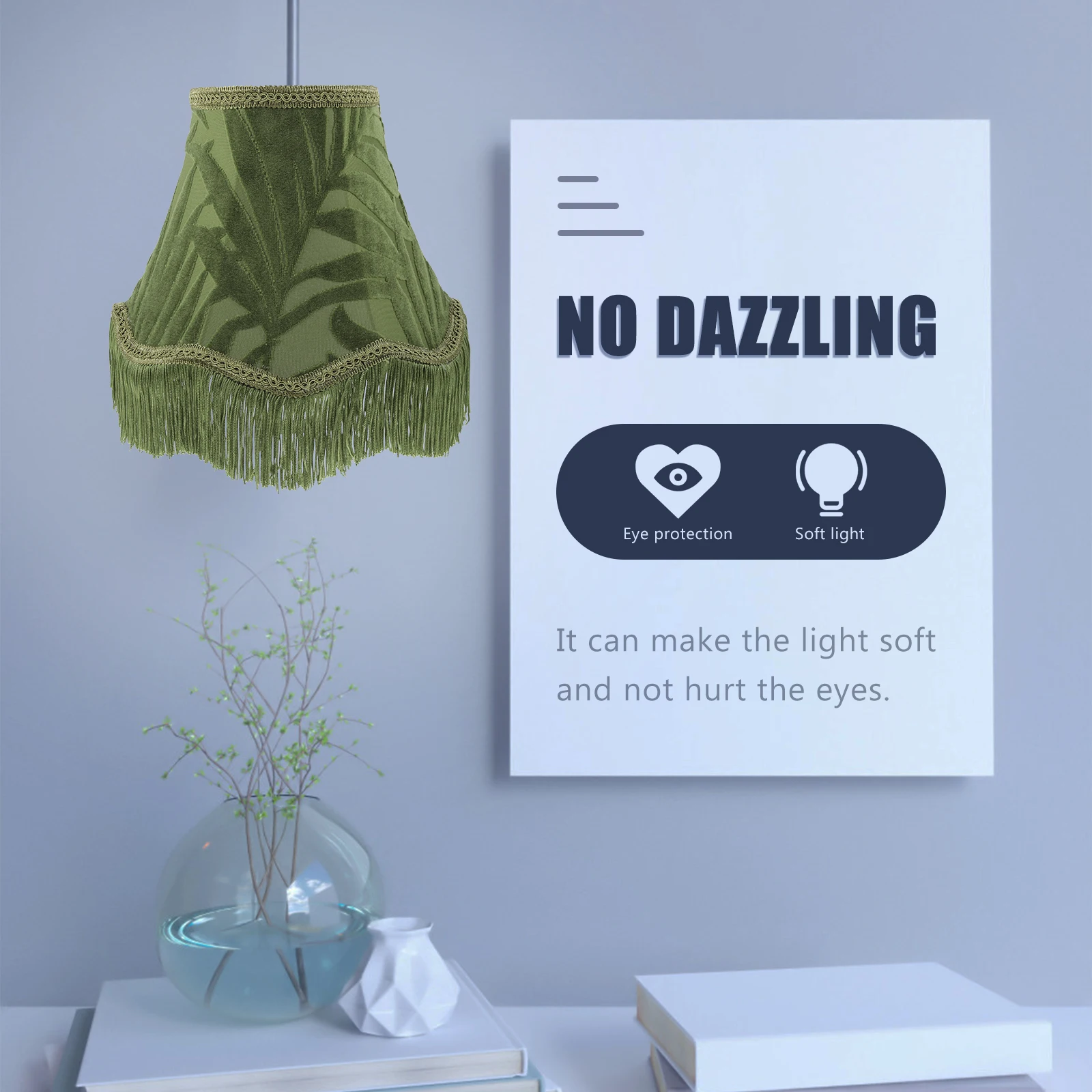 Modern Delicate Lamp Shade Cloth Metal Small Shades for Desk Bedside Table Indoor Lighting Dustproof Replacement